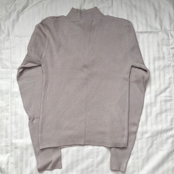 Garage Light Dust Pink Ribbed Quarterzip - Picture 2 of 4